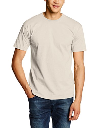 Fruit of the Loom Herren Valueweight Short Sleeve T-Shirt, Natur, M von Fruit of the Loom