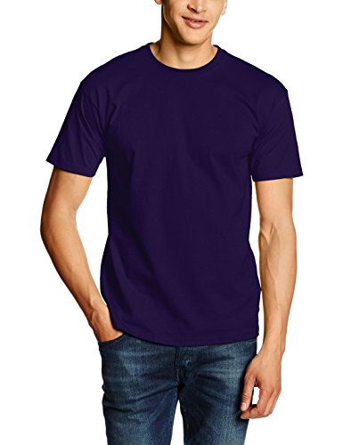 Fruit of the Loom Herren Valueweight Short Sleeve T-Shirt, violett, XL von Fruit of the Loom