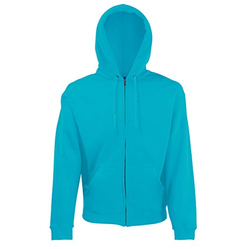 Fruit of the Loom Herren Zip Front Classic Hooded Jacke, Blue (Azure), X-Large von Fruit of the Loom