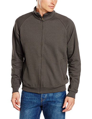 Fruit of the Loom Herren Zip Front Classic Sweatshirt, Grau (Light Graphite), S von Fruit of the Loom