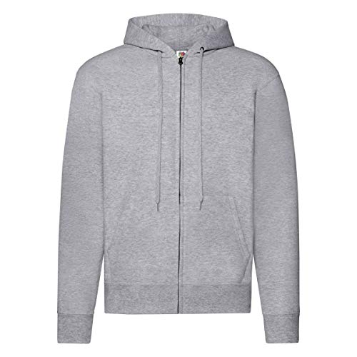 Fruit of the Loom Herren Zip Hooded Sweatshirt Kapuzenpullover, Grau (Anthrazit), S von Fruit of the Loom