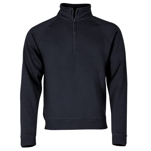 Fruit of the loom Herren Zip Neck Raglansweat Sweatshirt, Blau (Deep Navy 202), Medium von Fruit of the Loom