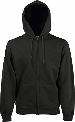 Fruit of the Loom Hooded Sweat-Jacket, Charcoal, XL von Fruit of the Loom