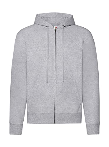 Fruit of the Loom Hooded Sweat-Jacket (5XL, 1x Grau + 1x HL Kauf Notizblock) von Fruit of the Loom