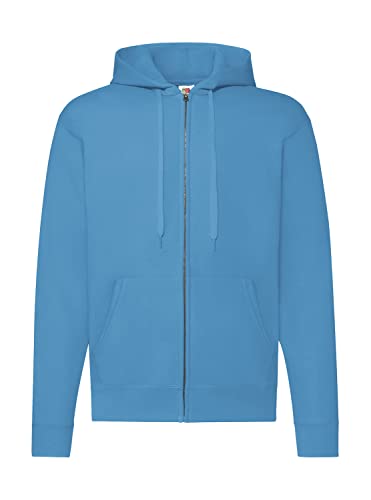 Fruit of the Loom Hooded Sweat-Jacket L,1x Azurblau + 1 HL Kauf Notizblocke von Fruit of the Loom