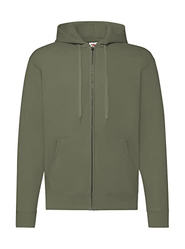 Fruit of the Loom Hooded Sweat-Jacket L,1x Olive + 1 HL Kauf Notizblocke von Fruit of the Loom