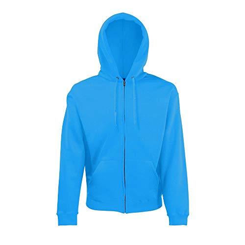 Fruit of the Loom - Hooded Sweat Jacket - Modell 2013 / Azure Blue, S S,Azure Blue von Fruit of the Loom