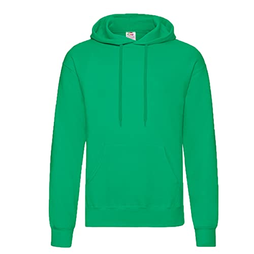 Fruit of the Loom Hooded Sweat S M L XL XXL XXL, Maigrün + 1x HL-Kauf Notizblock, XXL von Fruit of the Loom