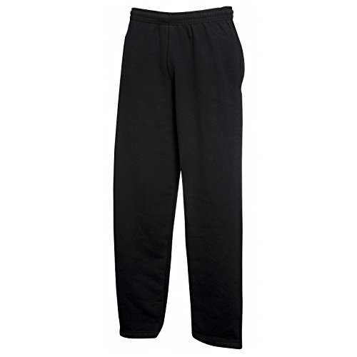 Fruit of the Loom Jogginghose mit offenem Beinabschluss, Schwarz, Gr.XL von Fruit of the Loom