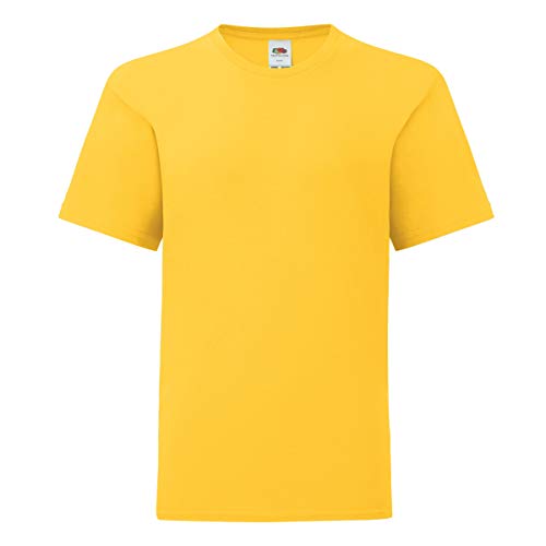 Fruit of the Loom Jungen Iconic T-Shirt (7-8 Jahre) (Sonnenblumengelb) von Fruit of the Loom