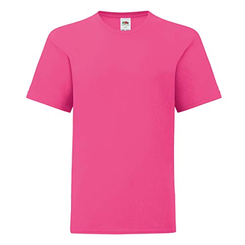 Fruit of the Loom Jungen Iconic T-Shirt (9-11 Jahre) (Fuchsia Pink) von Fruit of the Loom