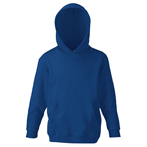 Unisex-Kapuzen-Sweatshirt/Hoodie für Kinder von Fruit of the Loom M königsblau von Fruit of the Loom