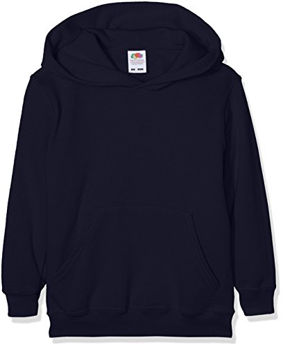 Fruit of the Loom Jungen Regular Fit Kapuzenpullover Classic Hoodie, Blau (Deepnavy Az), 164 (Herstellergröße: 14-15 Jahre) von Fruit of the Loom