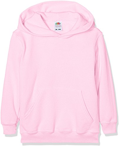 Fruit of the Loom Jungen Regular Fit Kapuzenpullover Classic Hoodie, Rosa, 164 (Herstellergröße: 14-15 Jahre) von Fruit of the Loom