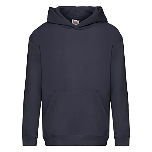 Fruit Of The Loom Unisex Kinder Kapuzenpullover Premium, Blau (Deep Navy), 14-15 Jahre (Herstellergröße: 36) von Fruit of the Loom