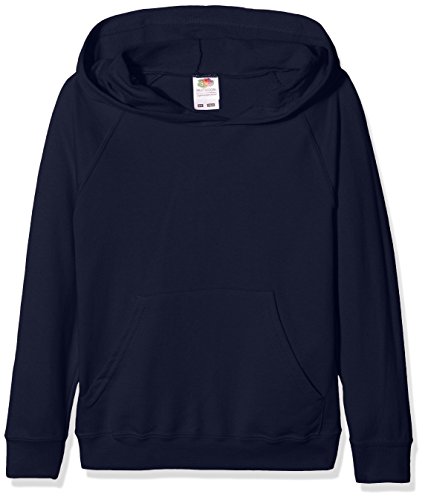 Fruit of the loom Jungen Lightweight Hooded Sweat Kids Kapuzenpullover, Blau (Deep Navy 202), 152 ((12-13)) von Fruit of the Loom