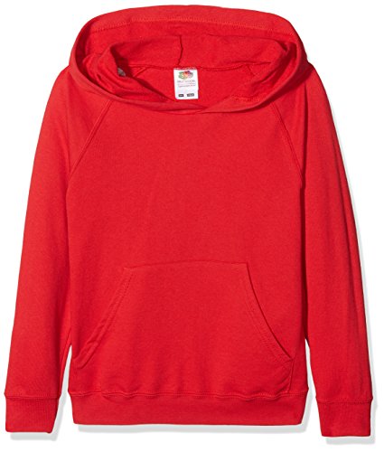 Fruit of the loom Jungen Lightweight Hooded Sweat Kids Kapuzenpullover, Rot (Red 400), 152 (Herstellergröße: 12-13) von Fruit of the Loom