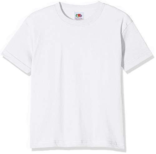 Fruit of the loom Jungen Original T Kids T-Shirt, Weiß (White 000), Herstellergröße: 116 (5-6) von Fruit of the Loom