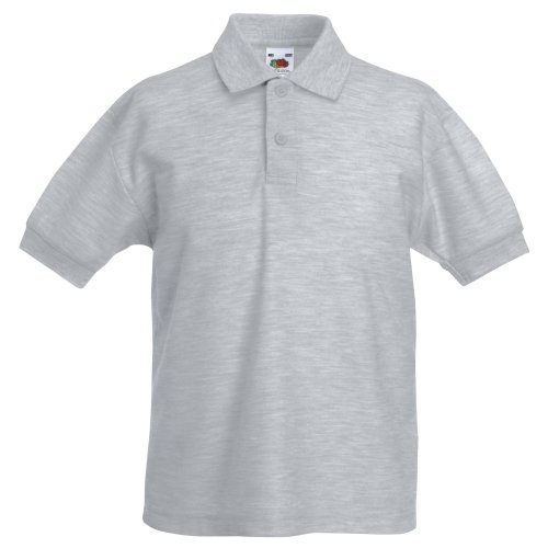 Fruit of the Loom Jungen Poloshirt grau grau 5-6 Jahre von Fruit of the Loom