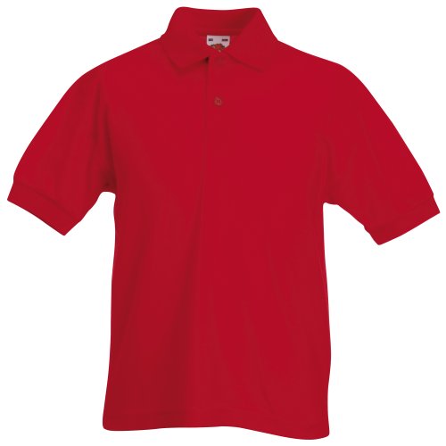 Fruit of the Loom Jungen Poloshirt rot rot 7-8 Jahre von Fruit of the Loom