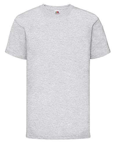 Fruit of the Loom Jungen T-Shirt, Graumeliert, 128 von Fruit of the Loom