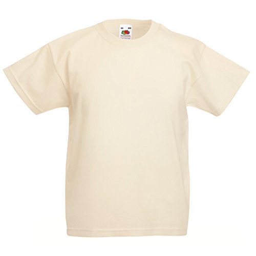 Fruit of the Loom Jungen T-Shirt Braun Natural von Fruit of the Loom