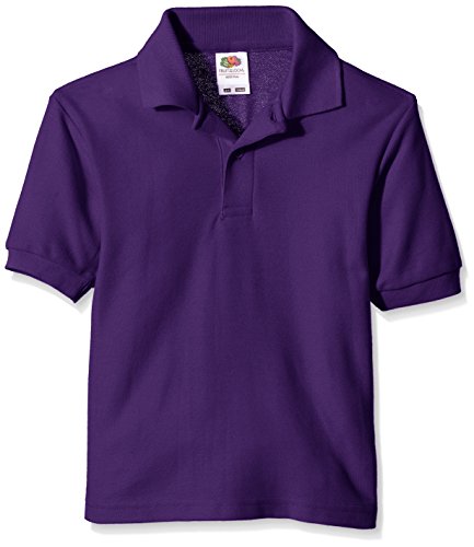 Fruit of the Loom Jungen T-Shirt Pique Polo, Violett (Violett), Gr. 12-13 Jahre von Fruit of the Loom