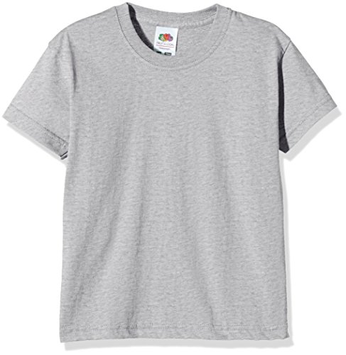 Fruit of the Loom Jungen T-Shirt Ss028b, Grau, L von Fruit of the Loom