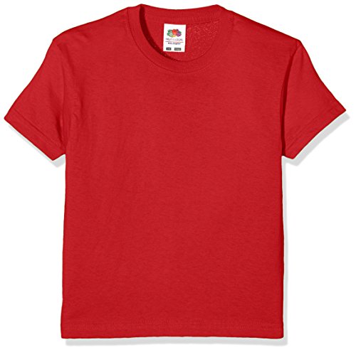 Fruit of the Loom Jungen T-Shirt Ss132b, Red (Brick Red), 9-10 Jahre (herstellergröße: 30) von Fruit of the Loom