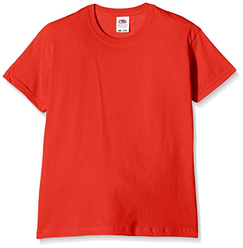 Fruit of the Loom Jungen T-Shirt Ss132b, Rot, 3 Jahre von Fruit of the Loom