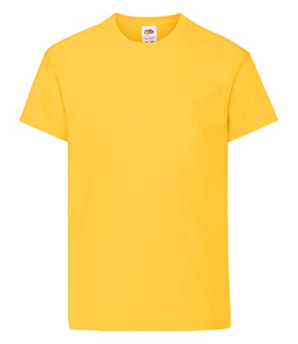 Fruit of the Loom Jungen T-Shirt Value T, Gelb (Sunflower),9-11 Jahre (Herstellergröße:32) von Fruit of the Loom