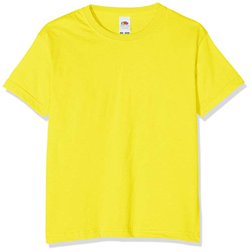 Fruit of the Loom Jungen T-Shirt Value T, Gelb (Yellow),7-8 Jahre (Herstellergröße:30) von Fruit of the Loom