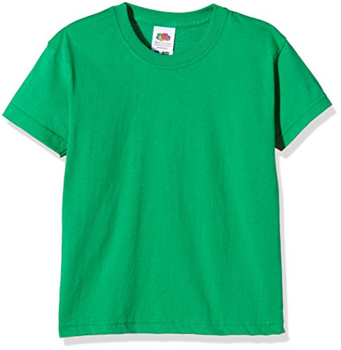 Fruit of the Loom Jungen Valueweight Short Sleeve T-Shirt, Kelly Green, 10-11 Jahre von Fruit of the Loom