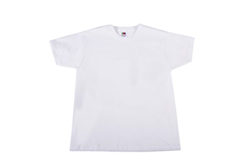 Fruit of the loom Jungen Valueweight T Kids T-Shirt, Weiß (White 30), 104 (Herstellergröße: 4Y) von Fruit of the Loom