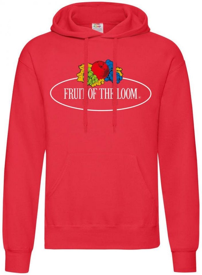 Fruit of the Loom Kapuzenpullover Vintage Hooded Sweat Classic Large Logo Print - Kapuzenpulli von Fruit of the Loom