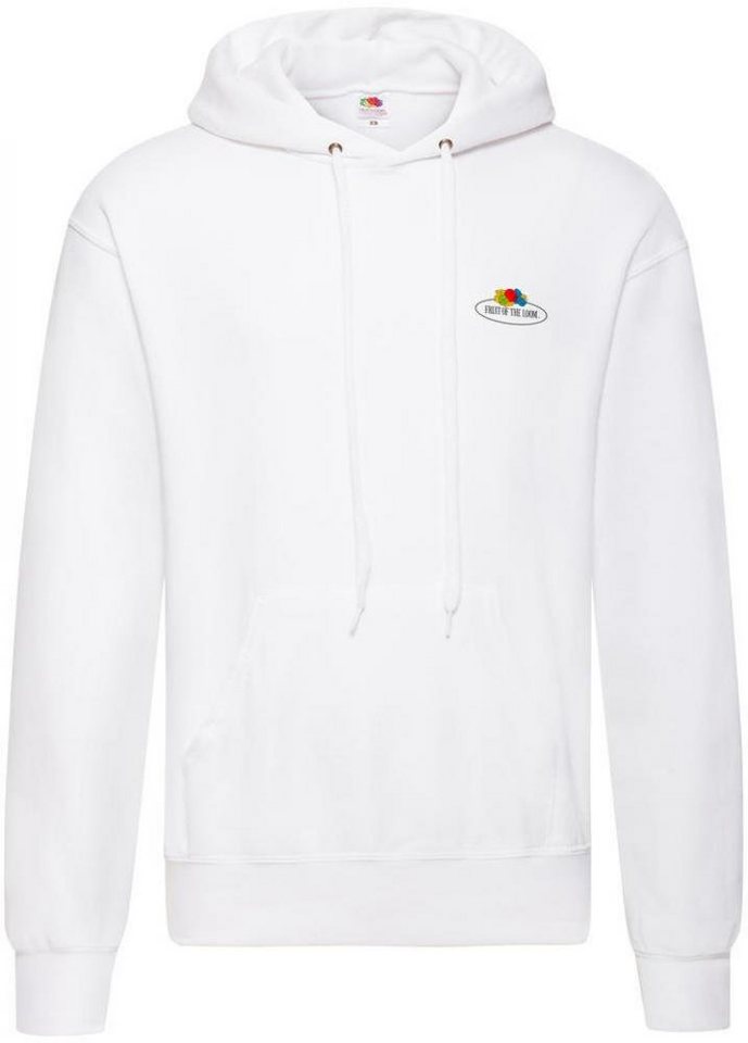 Fruit of the Loom Kapuzenpullover Vintage Hooded Sweat Classic Small Logo Print - Kapuzenpulli von Fruit of the Loom