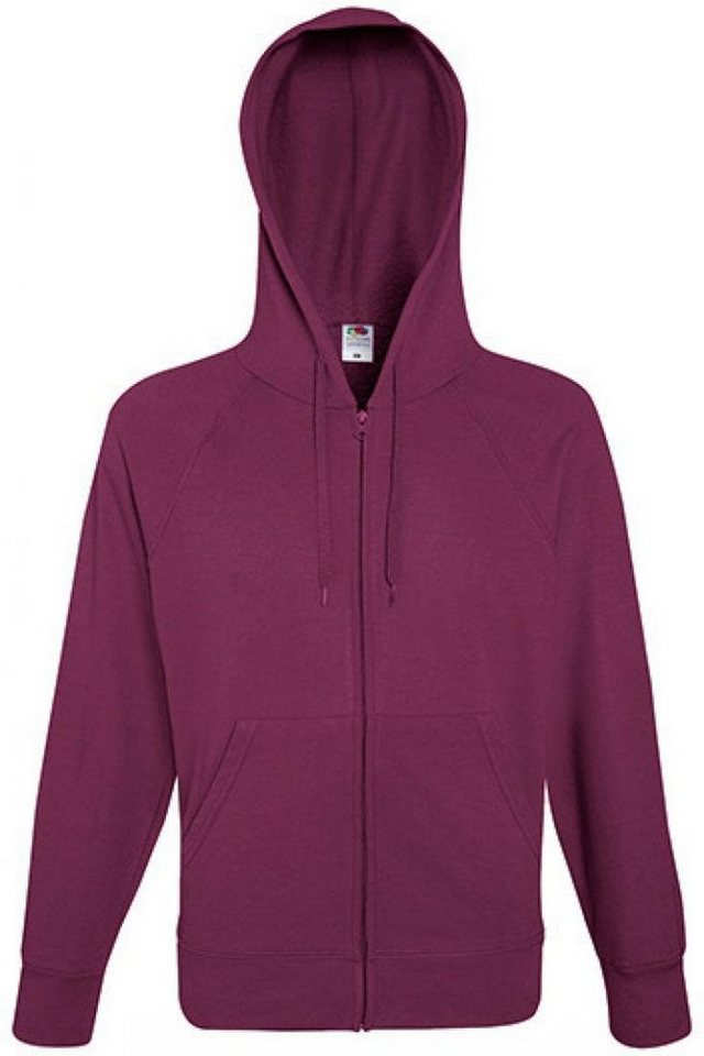 Fruit of the Loom Kapuzensweatjacke Lightweight Hooded Herren Sweat Jacket mit Kaputze von Fruit of the Loom