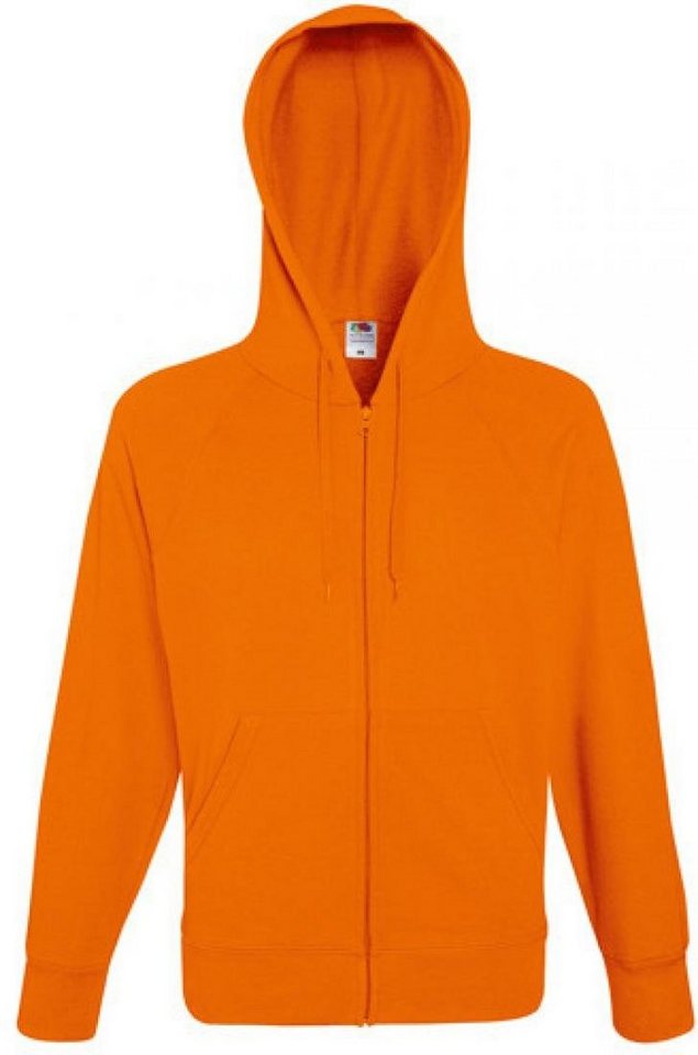 Fruit of the Loom Kapuzensweatjacke Lightweight Hooded Herren Sweat Jacket mit Kaputze von Fruit of the Loom