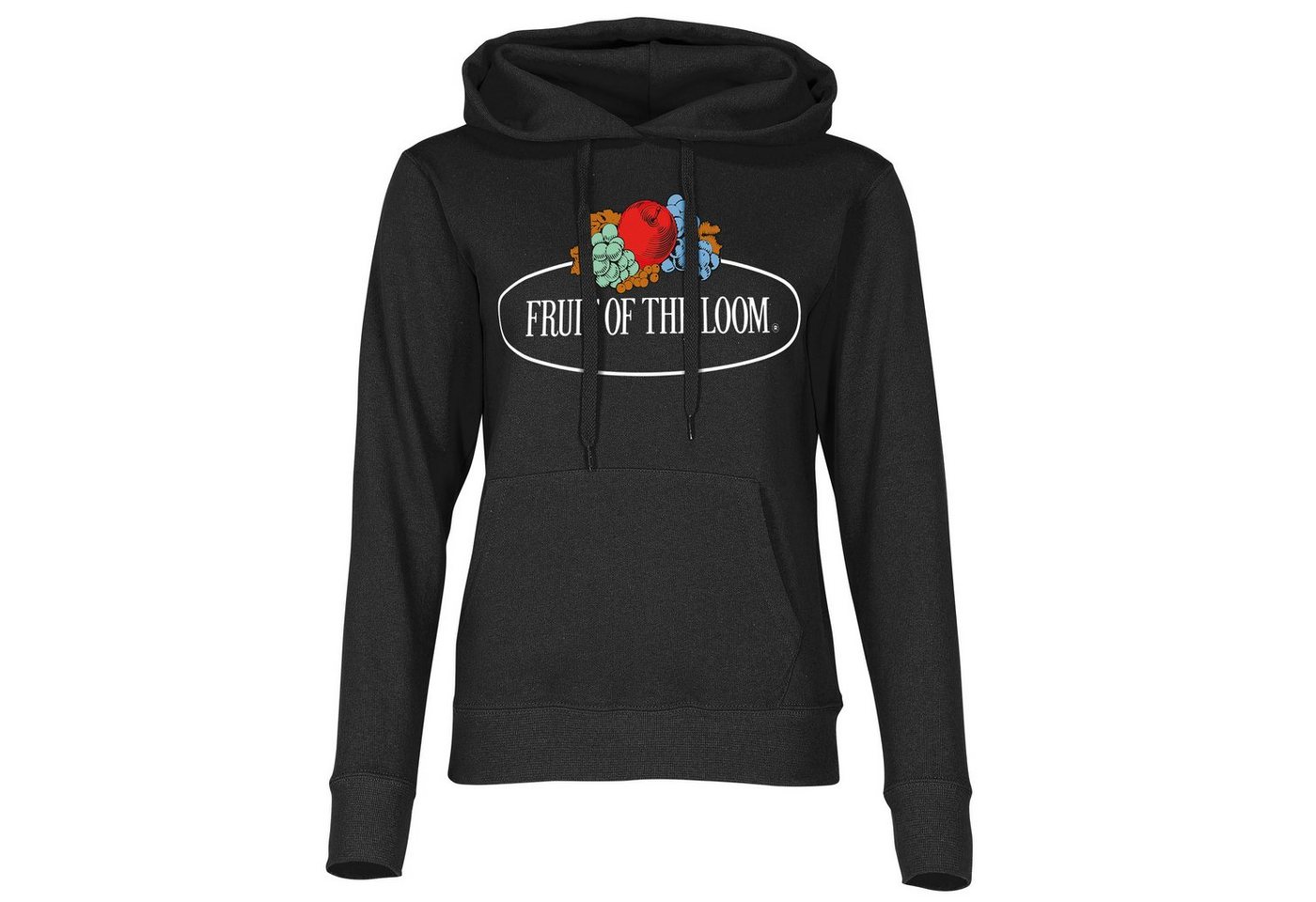 Fruit of the Loom Kapuzensweatshirt Damen Kapuzenpullover mit Vintage-Logo von Fruit of the Loom