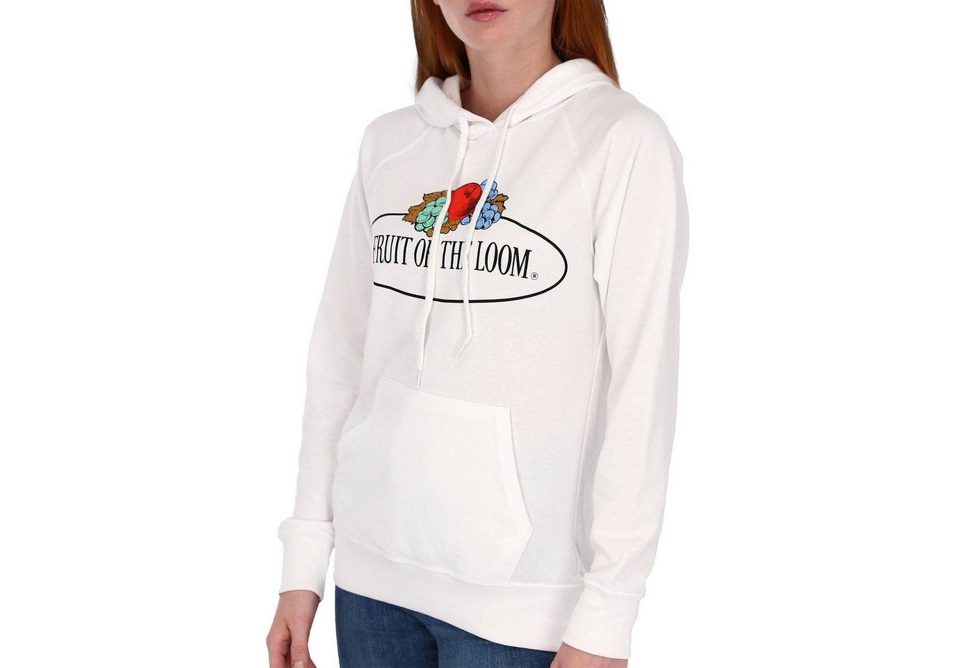 Fruit of the Loom Kapuzensweatshirt leichter Damen Kapuzenpullover mit Vintage-Logo von Fruit of the Loom