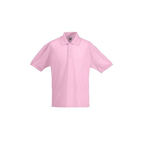 Fruit of the Loom Kids 65/35 Pique Polo #52 Rose/Light Pink - 164 von Fruit of the Loom