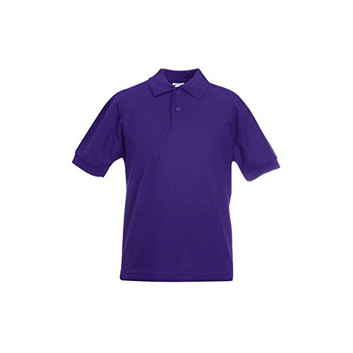 Fruit of the Loom Kids 65/35 Pique Polo #PE Violett - 128 von Fruit of the Loom