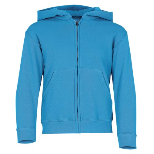 Fruit of the Loom Kids´ Classic Hooded Sweat Jacket, Azure Blue, 128 von Fruit of the Loom