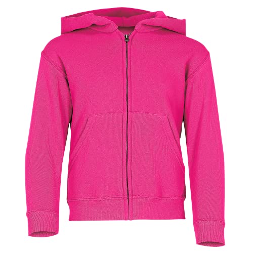 Fruit of the Loom Kids´ Classic Hooded Sweat Jacket, Fuchsia, 140 von Fruit of the Loom