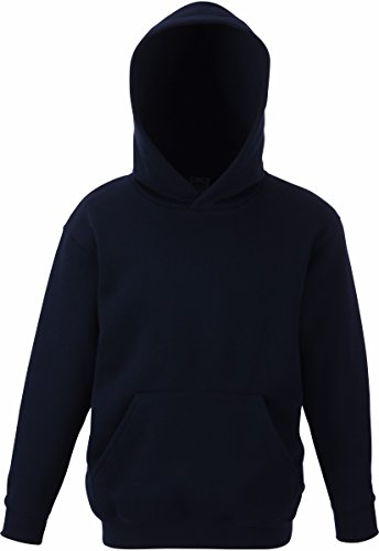 Fruit of the Loom Kids' Hooded Sweat, Deep Navy, 152 von Fruit of the Loom