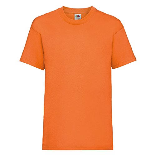 Fruit of the Loom Kids Iconic T-Shirt Größe 104-164, Farbe:orange, Größe:164 von Fruit of the Loom