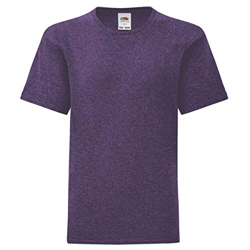 Fruit of the Loom Kids Iconic T-Shirt Größe 104-164, Farbe:violett meliert, Größe:140 von Fruit of the Loom