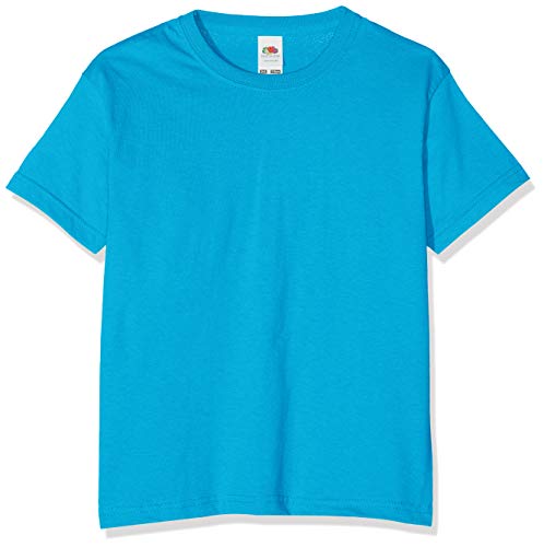 Fruit of the Loom - Kids Value Weight T Age 9-11,Azure Blue von Fruit of the Loom