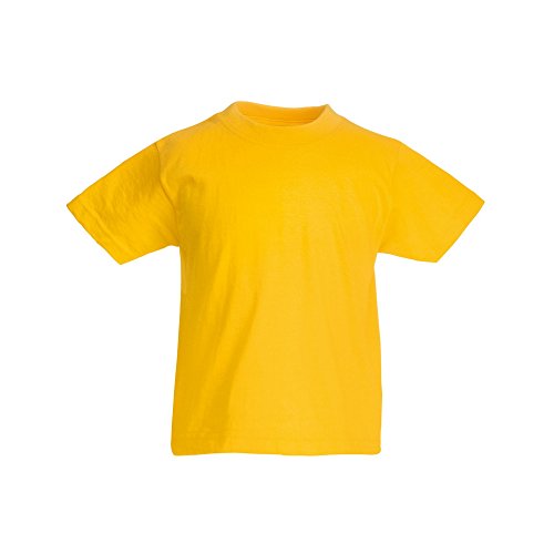 Fruit of the Loom Kinder Original Kurzarm T-Shirt (12-13 Jahre) (Sonnenblumengelb) von Fruit of the Loom