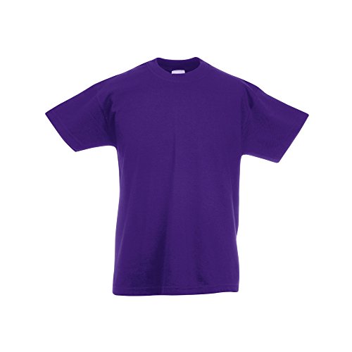 Fruit of the Loom Kinder Original Kurzarm T-Shirt (12-13 Jahre) (Violett) von Fruit of the Loom